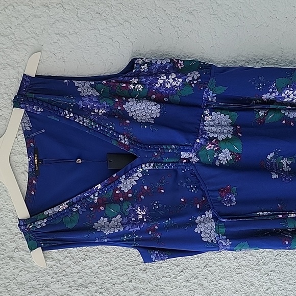 Kobi Halperin maxi dress floral purple tie Megan dress color is Admiral … - Picture 4 of 9